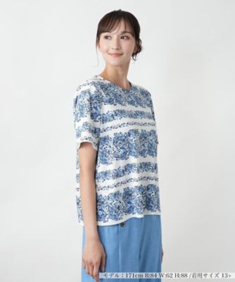 ＜Leilian plus house (Women/大きいサイズ)＞【店舗人気】ペイズリーカットソー