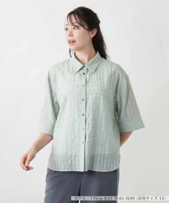 ＜Leilian plus house (Women/大きいサイズ)＞【店舗人気】シアーチェックブラウス【Ｌｅｉｌｉａｎ　ＷＨＩＴＥ　ＬＡＢＥＬ】