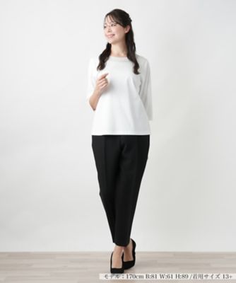 【店舗人気】刺繍クルーネックカットソー【Ｌｅｉｌｉａｎ　ＷＨＩＴＥ　ＬＡＢＥＬ】