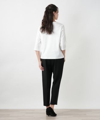 【店舗人気】刺繍クルーネックカットソー【Ｌｅｉｌｉａｎ　ＷＨＩＴＥ　ＬＡＢＥＬ】