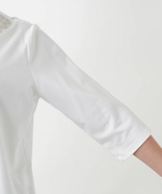 【店舗人気】刺繍クルーネックカットソー【Ｌｅｉｌｉａｎ　ＷＨＩＴＥ　ＬＡＢＥＬ】