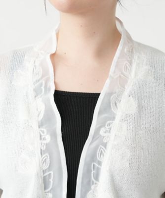 【店舗人気】レイヤード風カーディガン【Ｌｅｉｌｉａｎ　ＷＨＩＴＥ　ＬＡＢＥＬ】