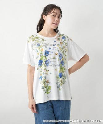 ＜Leilian plus house (Women/大きいサイズ)＞【店舗人気】プリントＴシャツ【Ｌｅｉｌｉａｎ　ＷＨＩＴＥ　ＬＡＢＥＬ】