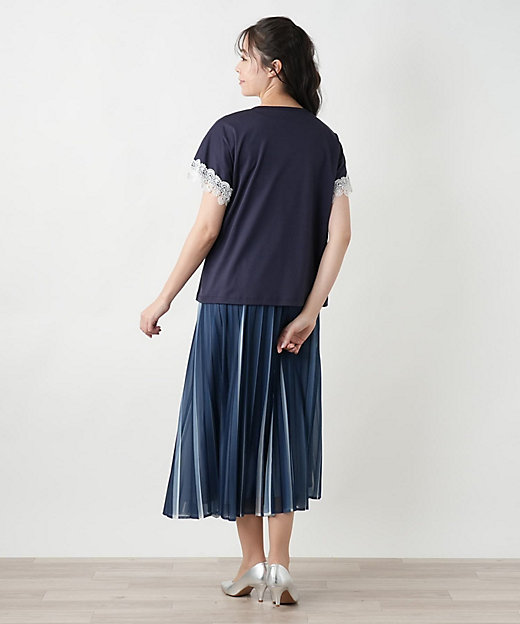 レース切替カットソー | Leilian plus house (Women/大きい レース切替カットソー | Leilian plus house (Women/大きい