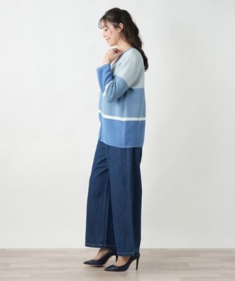 店舗人気】ボーダー柄カーディガン | Leilian plus house (Women