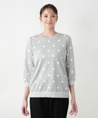 【店舗人気】ドットクルーネックニット