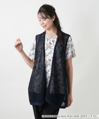 ＜Leilian plus house (Women/大きいサイズ)＞【店舗人気】ロングニットベスト