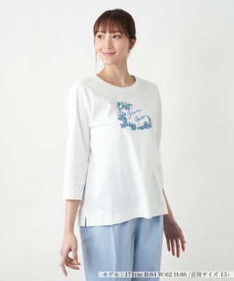 【店舗人気】刺繍クルーネックＴシャツ