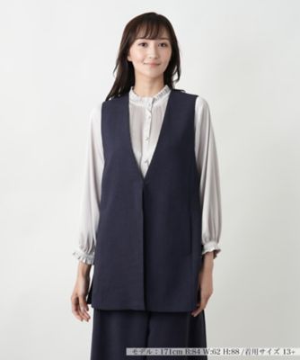 ＜Leilian plus house (Women/大きいサイズ)＞【店舗人気】Ｖネックベスト