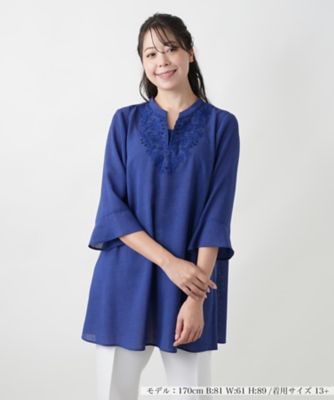 ＜Leilian plus house (Women/大きいサイズ)＞【店舗人気】刺繍チュニックブラウス
