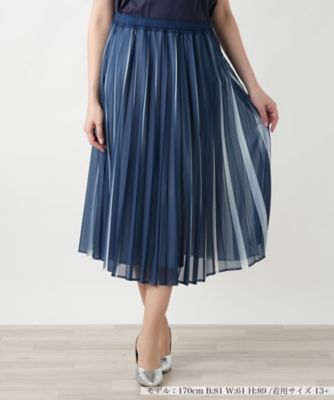 ＜Leilian plus house (Women/大きいサイズ)＞洗えるプリーツスカート