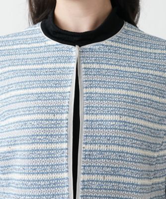 店舗人気】ノーカラーニットジャケット | Leilian plus house (Women