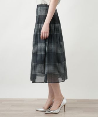 【店舗人気】チェックフレアスカート【Ｌｅｉｌｉａｎ　ＷＨＩＴＥ　ＬＡＢＥＬ】