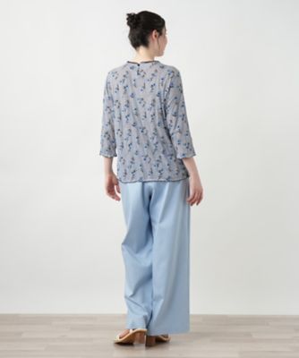 【店舗人気】花柄刺繍ボーダーカットソー【Ｌｅｉｌｉａｎ　ＷＨＩＴＥ　ＬＡＢＥＬ】