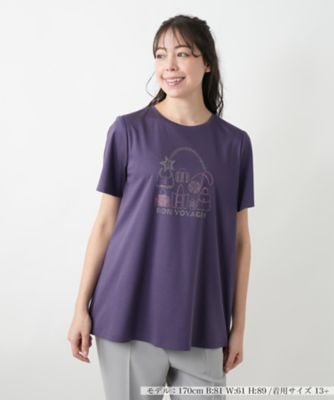 ＜Leilian plus house (Women/大きいサイズ)＞【店舗人気】ビーズイラストＴシャツ【Ｌｅｉｌｉａｎ　ＷＨＩＴＥ　ＬＡＢＥＬ】