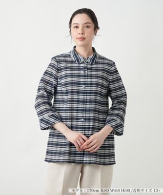 ＜Leilian plus house (Women/大きいサイズ)＞【店舗人気】チェックブラウス【Ｌｅｉｌｉａｎ　ＷＨＩＴＥ　ＬＡＢＥＬ】