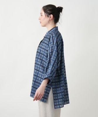 【店舗人気】格子柄ロングブラウス【Ｌｅｉｌｉａｎ　ＷＨＩＴＥ　ＬＡＢＥＬ】