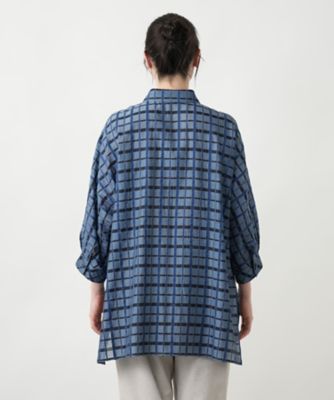 【店舗人気】格子柄ロングブラウス【Ｌｅｉｌｉａｎ　ＷＨＩＴＥ　ＬＡＢＥＬ】