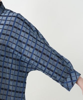 【店舗人気】格子柄ロングブラウス【Ｌｅｉｌｉａｎ　ＷＨＩＴＥ　ＬＡＢＥＬ】
