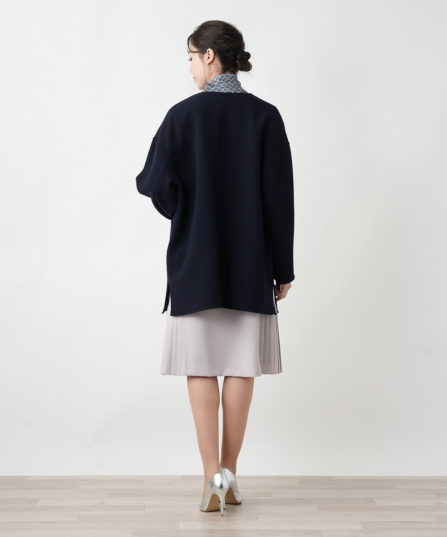 ノーカラーコート【Leilian WHITE LABEL ノーカラーコート【Leilian WHITE LABEL