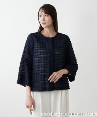 ＜Leilian plus house (Women/大きいサイズ)＞【店舗人気】ノーカラージャケット【ＢＯＵＲＧＥ】
