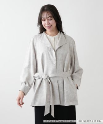 Leilian plus house (Women/大きいサイズ)/レリアン　プラスハウス 【店舗人気】ベルトジャケット【ROCHAS Premiere】