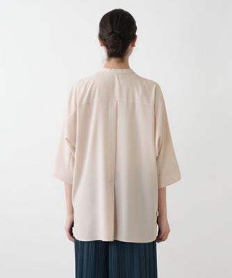 店舗人気】バンドカラーブラウス【ROCHAS