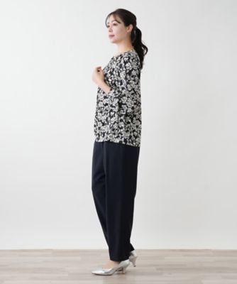 【店舗人気】プリントタックブラウス【ＲＯＣＨＡＳ　Ｐｒｅｍｉｅｒｅ】