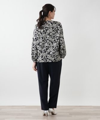 【店舗人気】プリントタックブラウス【ＲＯＣＨＡＳ　Ｐｒｅｍｉｅｒｅ】