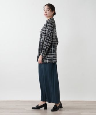 【店舗人気】チェックバンドカラーブラウス【ＲＯＣＨＡＳ　Ｐｒｅｍｉｅｒｅ】【ＲＡＴＴＩ】