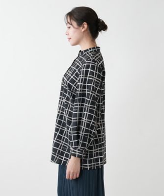 【店舗人気】チェックバンドカラーブラウス【ＲＯＣＨＡＳ　Ｐｒｅｍｉｅｒｅ】【ＲＡＴＴＩ】