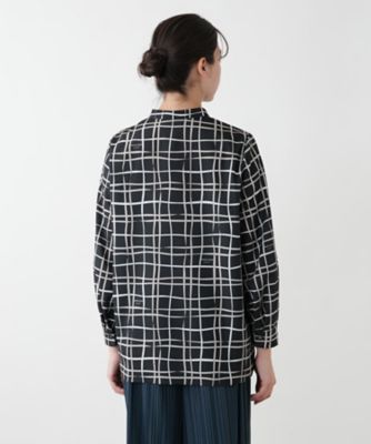【店舗人気】チェックバンドカラーブラウス【ＲＯＣＨＡＳ　Ｐｒｅｍｉｅｒｅ】【ＲＡＴＴＩ】