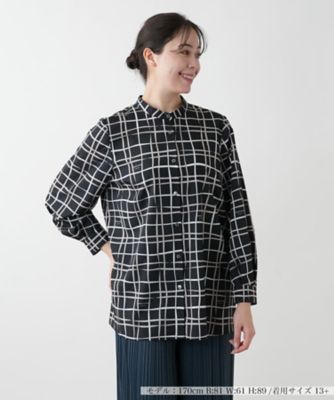 【店舗人気】チェックバンドカラーブラウス【ＲＯＣＨＡＳ　Ｐｒｅｍｉｅｒｅ】【ＲＡＴＴＩ】