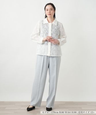 【店舗人気】ペイズリーレースブラウス【ＲＯＣＨＡＳ　Ｐｒｅｍｉｅｒｅ】