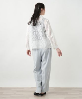 【店舗人気】ペイズリーレースブラウス【ＲＯＣＨＡＳ　Ｐｒｅｍｉｅｒｅ】