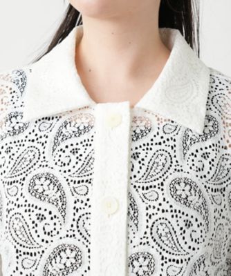 【店舗人気】ペイズリーレースブラウス【ＲＯＣＨＡＳ　Ｐｒｅｍｉｅｒｅ】