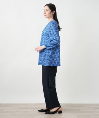 【店舗人気】プリントチュニックブラウス【ＲＯＣＨＡＳ　Ｐｒｅｍｉｅｒｅ】