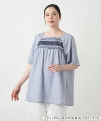 ＜Leilian plus house (Women/大きいサイズ)＞【店舗人気】刺繍チュニックブラウス【プラス企画】
