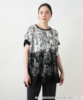 ＜Leilian plus house (Women/大きいサイズ)＞【店舗人気】プリントカットソー【プラス企画】