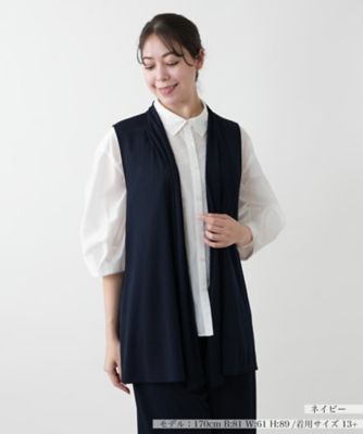 ＜Leilian plus house (Women/大きいサイズ)＞【店舗人気】羽織りベスト【Ｌｅｉｌｉａｎ　ＷＨＩＴＥ　ＬＡＢＥＬ】
