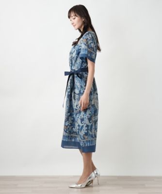 【店舗人気】ペイズリーフレアワンピース【プラス企画】