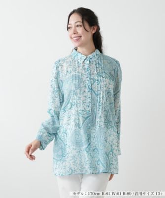 ＜Leilian plus house (Women/大きいサイズ)＞【店舗人気】ペイズリーブラウス【ＥＲＩＣＡ】【プラス企画】