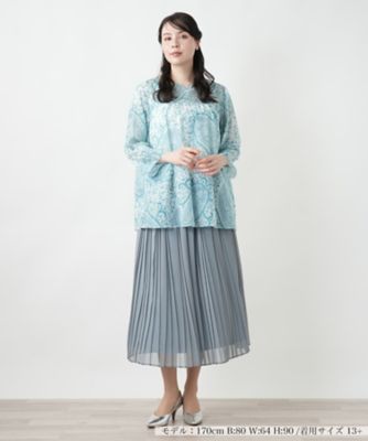 【店舗人気】ペイズリー柄キーネックブラウス【ＥＲＩＣＡ】【プラス企画】