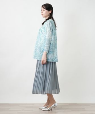 【店舗人気】ペイズリー柄キーネックブラウス【ＥＲＩＣＡ】【プラス企画】