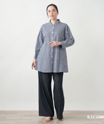 【店舗人気】ギンガムチェックブラウス【プラス企画】