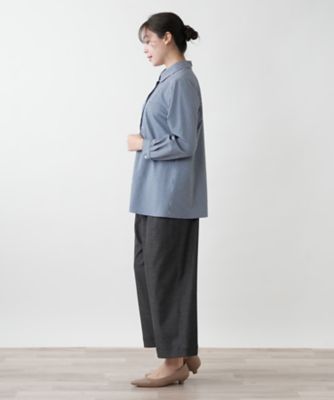 【店舗人気】ストライプブラウス【プラス企画】