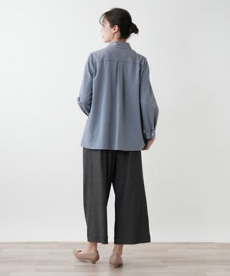 【店舗人気】ストライプブラウス【プラス企画】