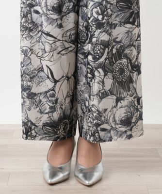 【店舗人気】プリントワイドパンツ【プラス企画】