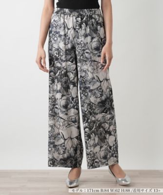 ＜Leilian plus house (Women/大きいサイズ)＞【店舗人気】プリントワイドパンツ【プラス企画】