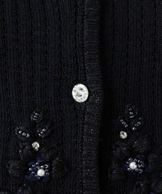 フラワー刺繍Ｖネックカーディガン【ＣＯＲＳＩＮＩ　＆　ＰＲＯＴＩ】